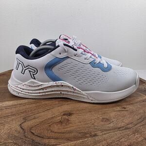 TYR CXT-1 Womens White Blue And Pink Size 8 Low Top Athletic Gym Training Shoes